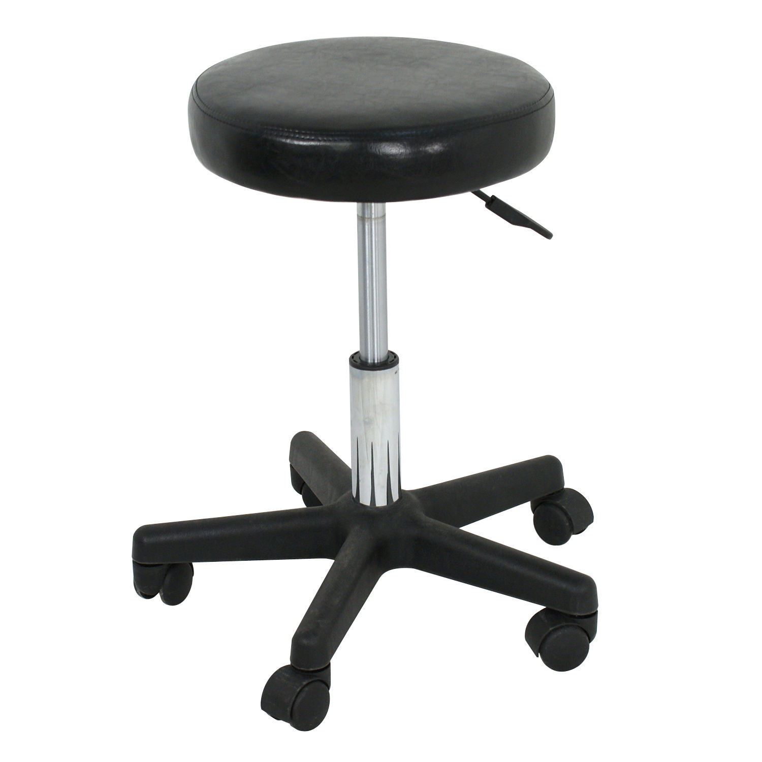 Adjustable Black Salon Stool Hydraulic Rolling Chair Tattoo Facial Massage Spa