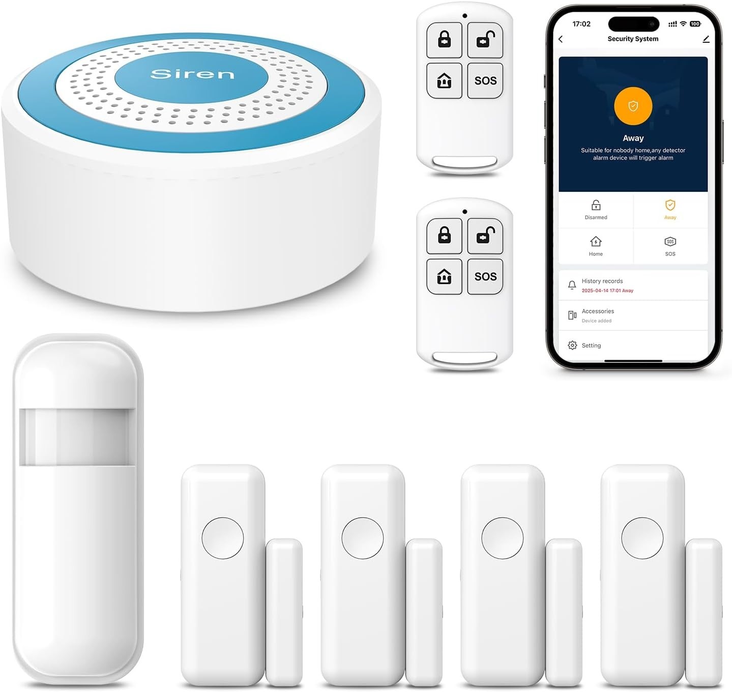 Alarmas Para Casa Inalambricas Puertas Ventanas Con Remoto Sensor De Movimiento