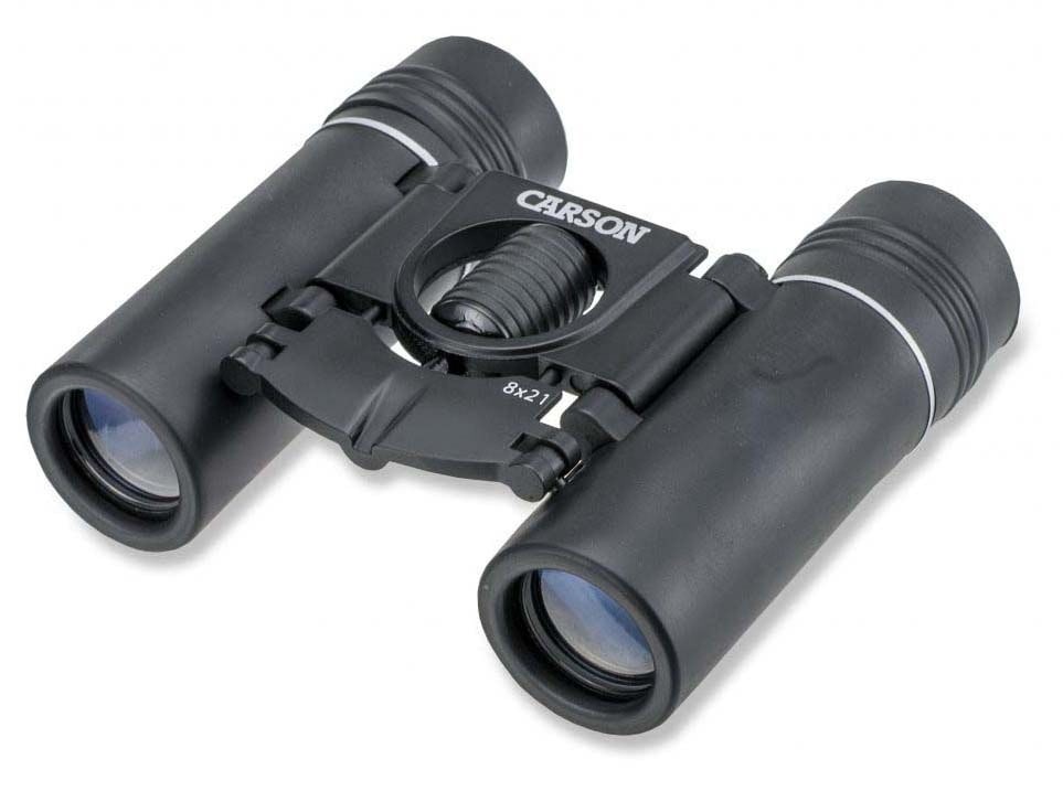 Carson Kinglet 8x21mm Binoculars, 9mm, Multicoated, Matte, Black, KB-821