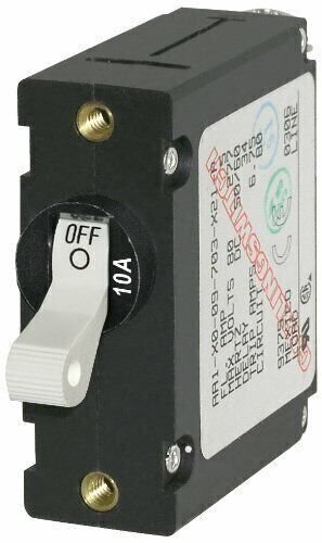 Blue Sea Systems A-Series White Toggle Circuit Breaker - Single Pole, 10A