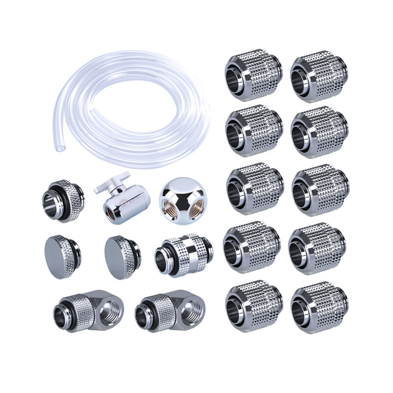 Azieru G1/4" Soft Tube Fitting Kit For OD 13/16mm Water Cooling Accessories DIY