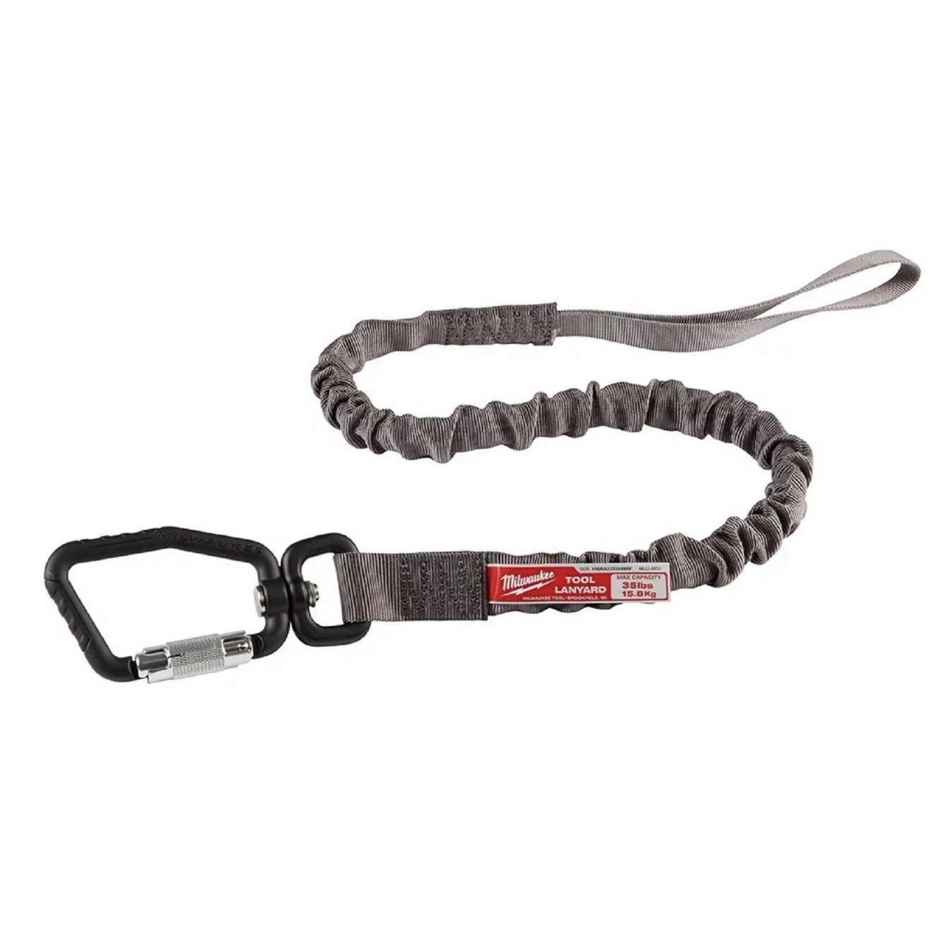 Milwaukee 48-22-8850 Locking Tool Lanyard 35lb Shock Absorbing 40in ANSI