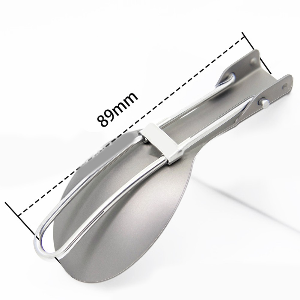 Foldable Portable Pure Titanium Spoon Ultralight for Hiking Camping Use
