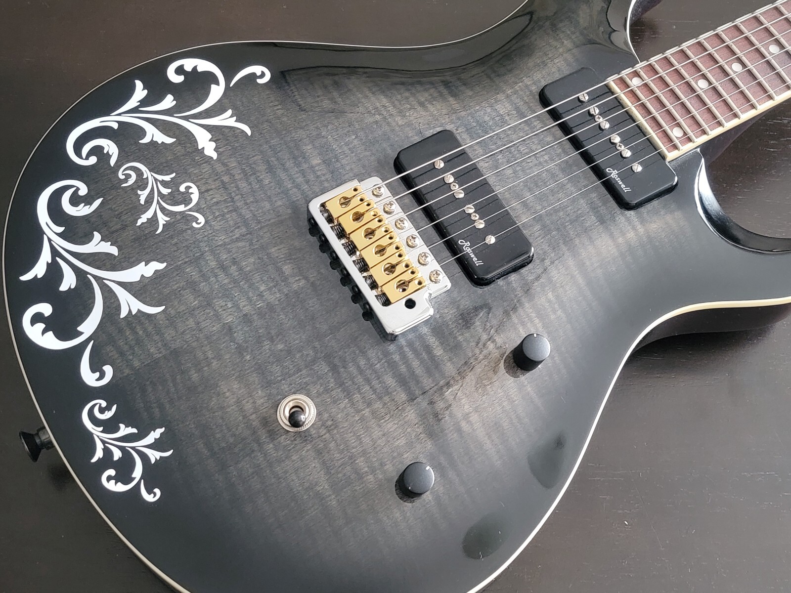 Guitar Body Floral Design #6 Vinyl Decals Inlays for Any Guitar 30 Colors!!