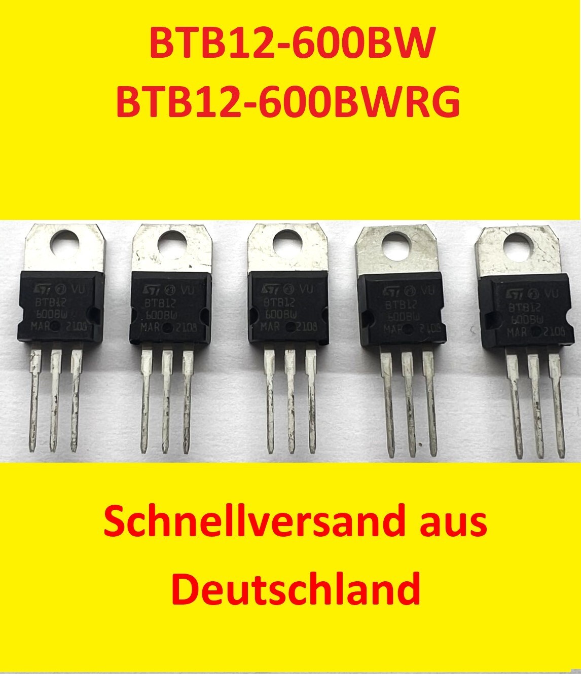 BTB12-600BW BTB12-600BWRG Triac 12A 600V TO220 1-10pcs