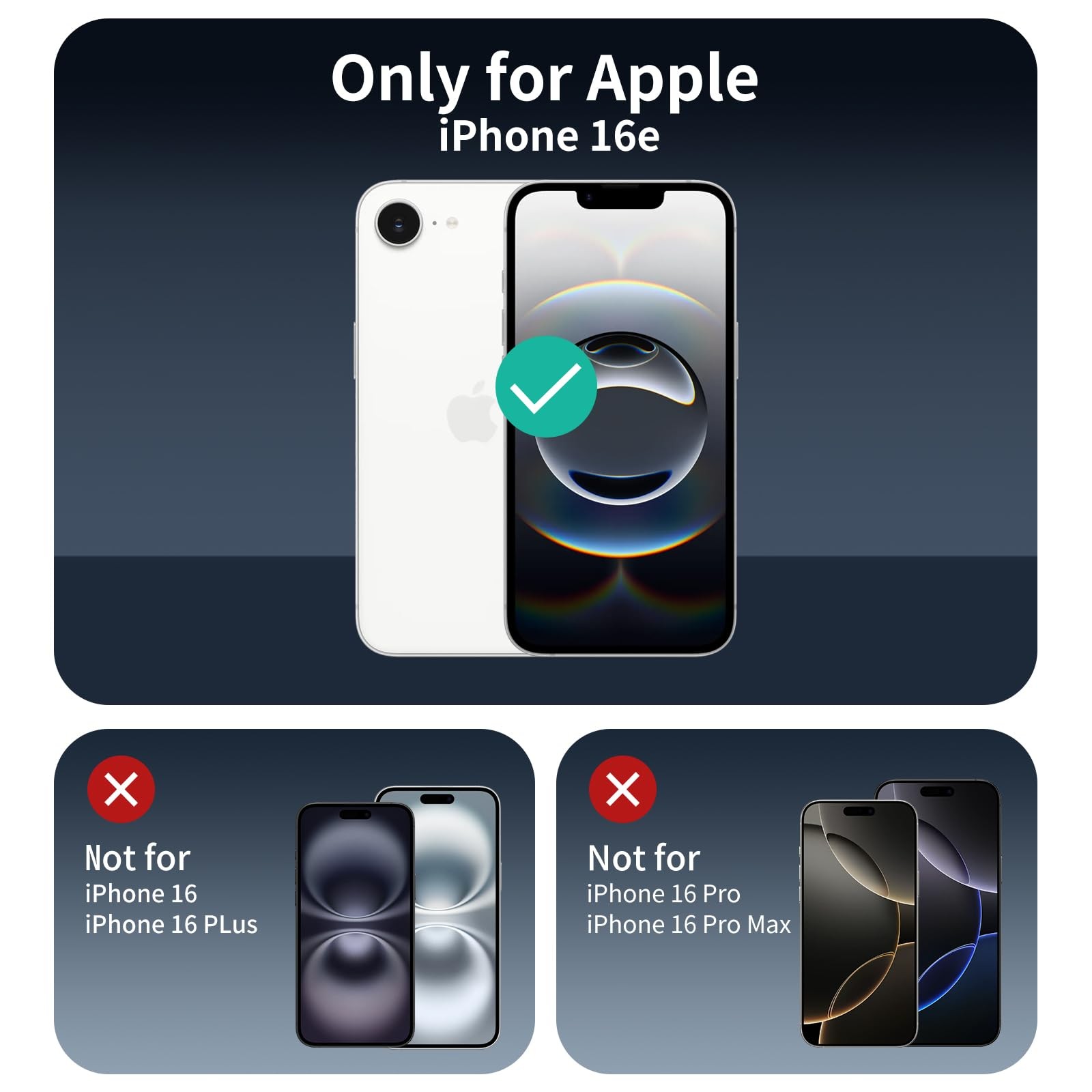 Fynorao 4-Pack Camera Lens Protector for iPhone 16e, 16e