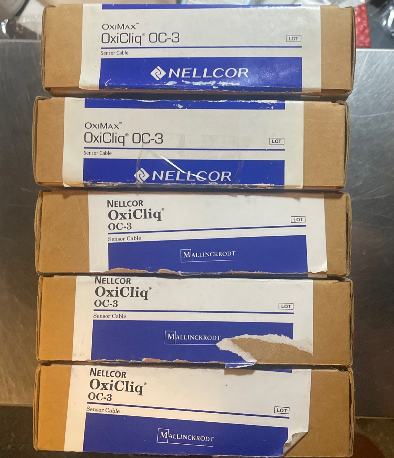 Covidien OC-3 Nellcor OxiCliq Reuseable Sensor Cable 3'