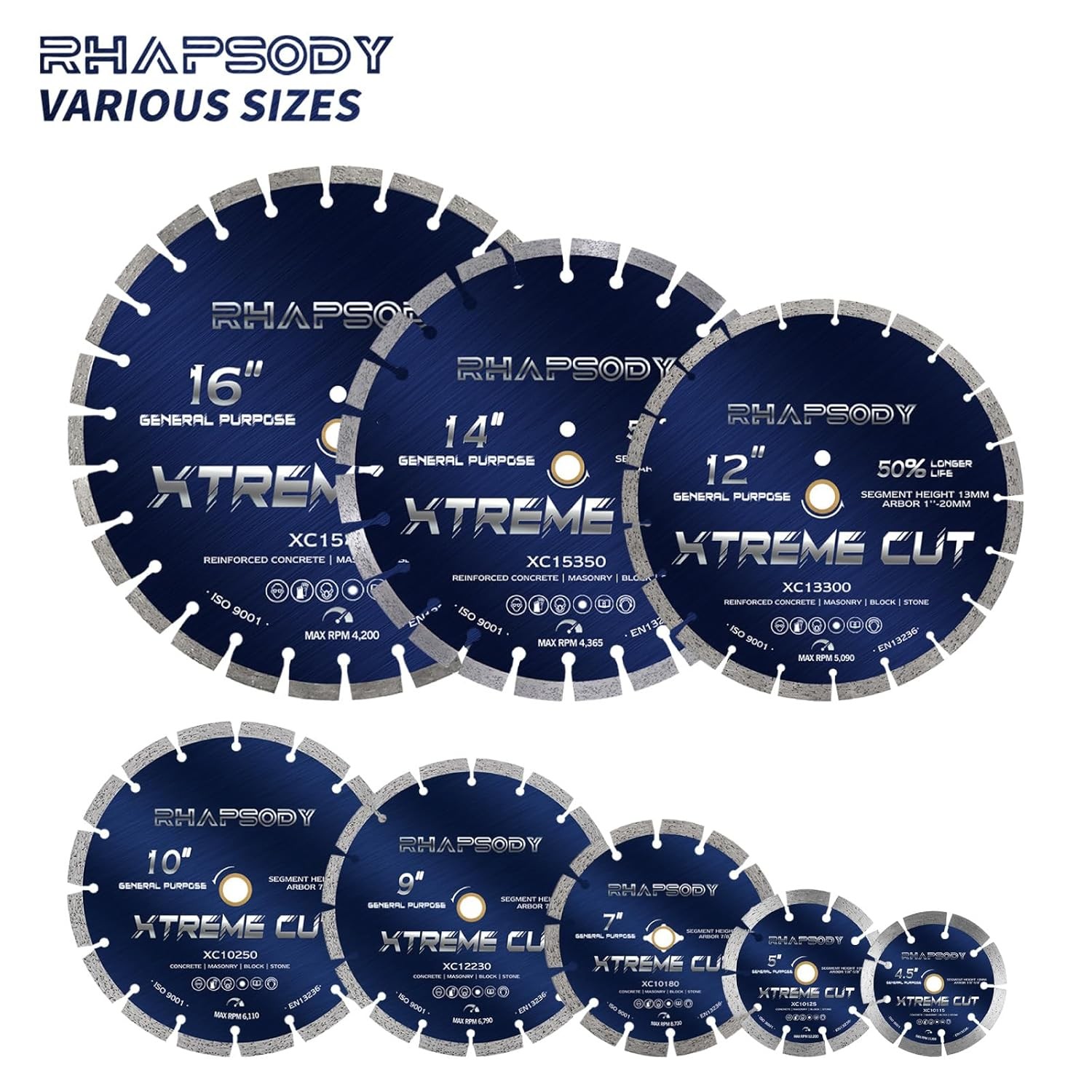 RHAPSODY 14 Inch Diamond Concrete Saw Blade