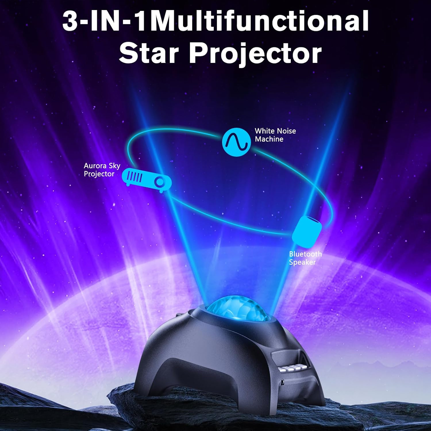 Northern Galaxy Light Aurora Projector, Star Projector with 33 Light Effects, St