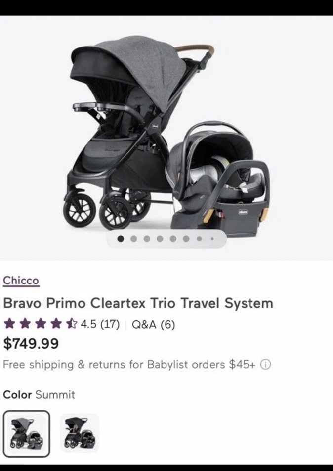 Chicco Bravo Primo Stroller Black Brown Single Folding Adjustable Handles Basket
