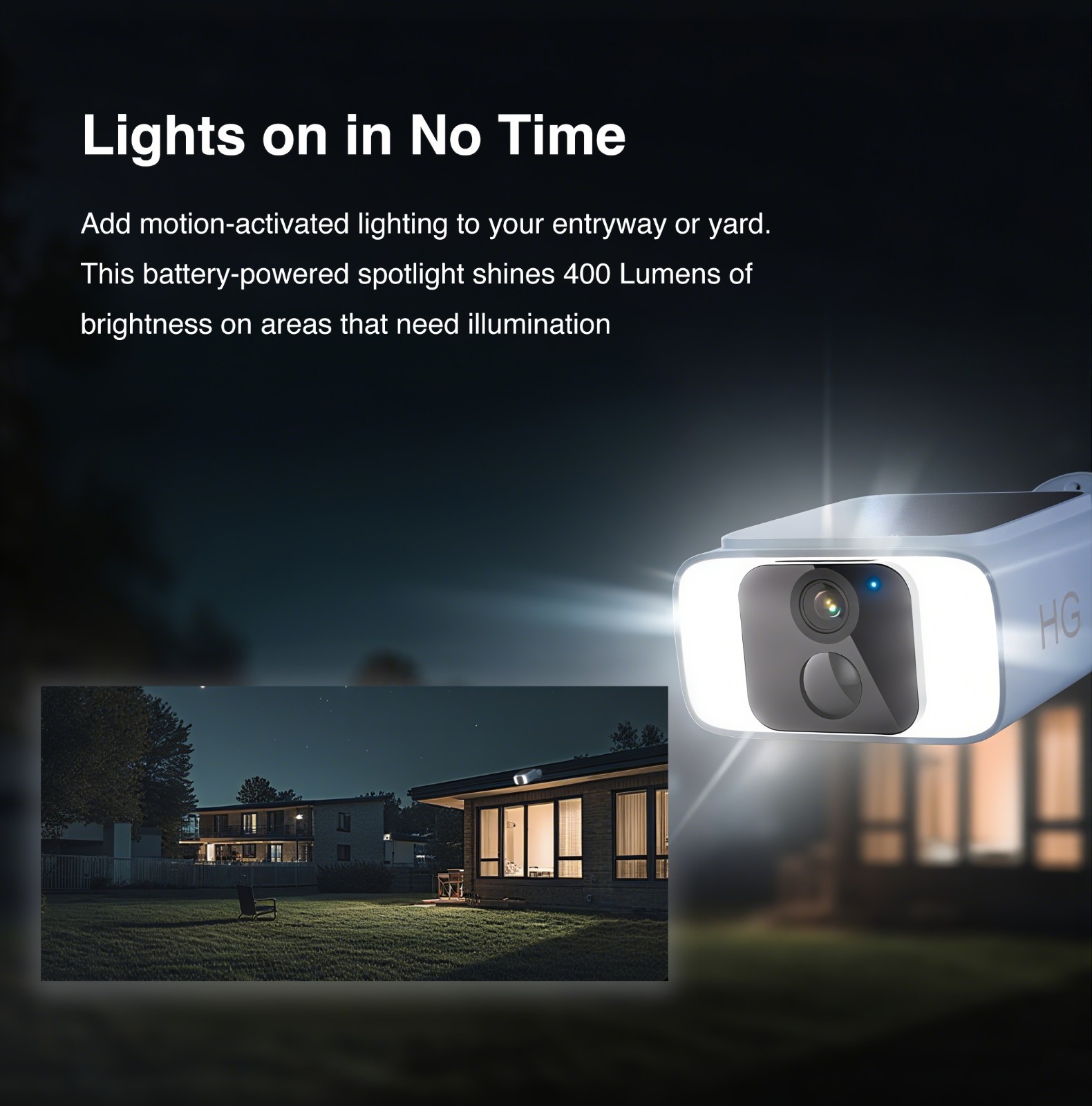 New tech Pre Record Wireless DualBand Solar Battery Power Security Camera 2PACK