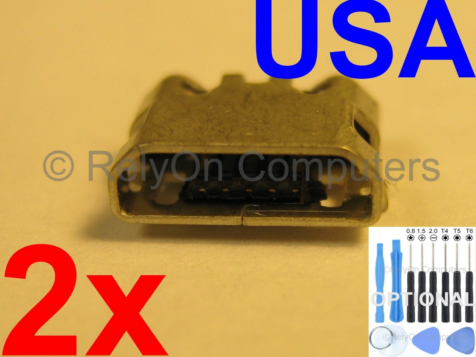 2x Micro USB Charging Port For Lenovo Tab 4 Tab4 10 TB-X304N TB-X304F TB-X304L