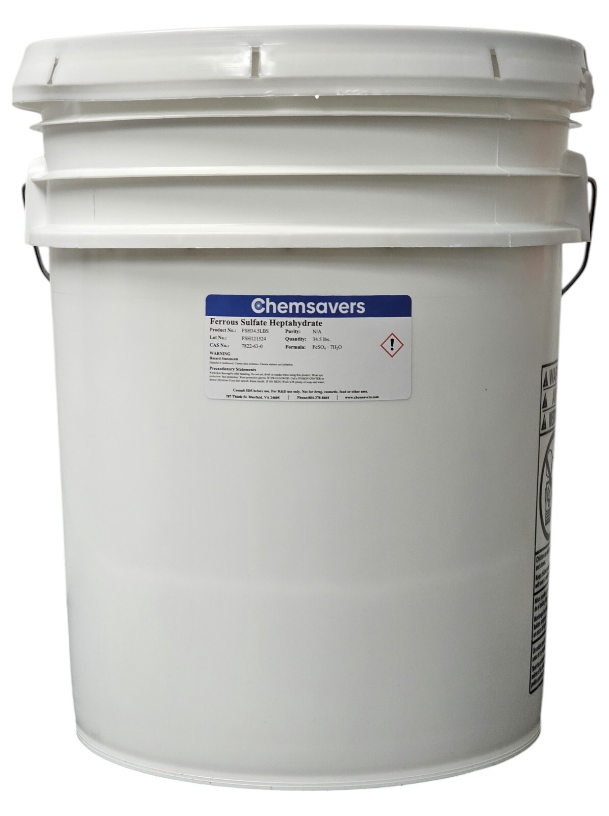 Ferrous Sulfate Heptahydrate, 34.5 lbs.
