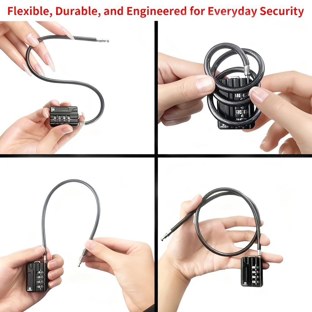 RESET 50cm cable padlock 3 pack