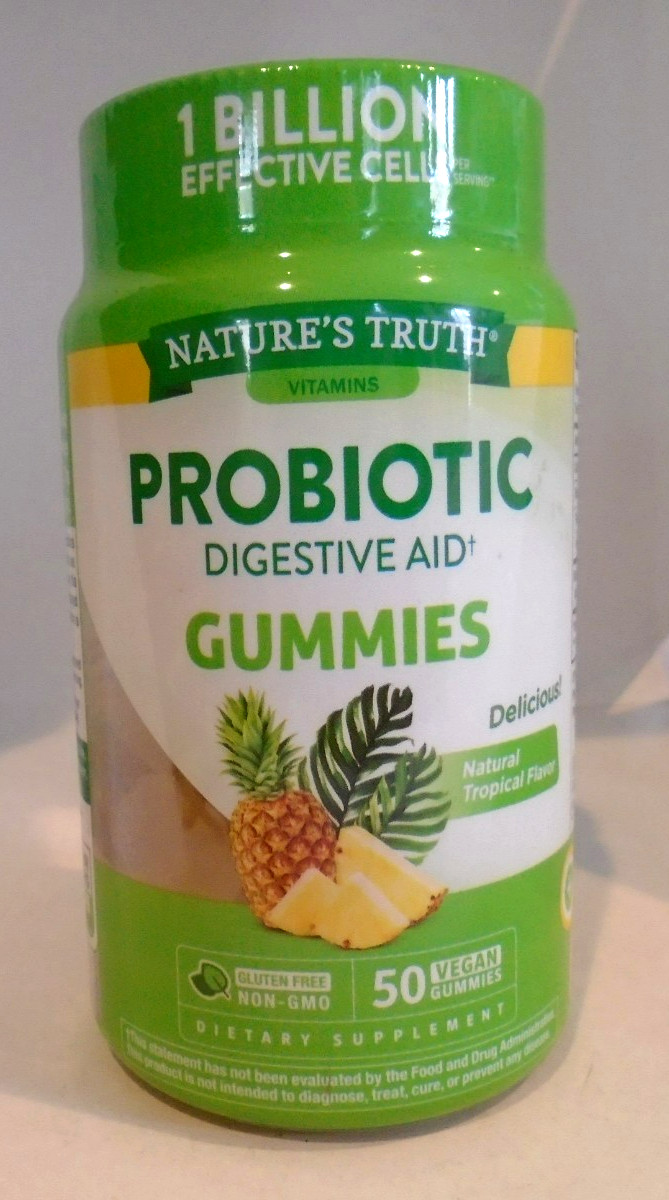 Nature's Truth Probiotic Digestive Aid Gummies Natural Tropical Flavor 50 ct