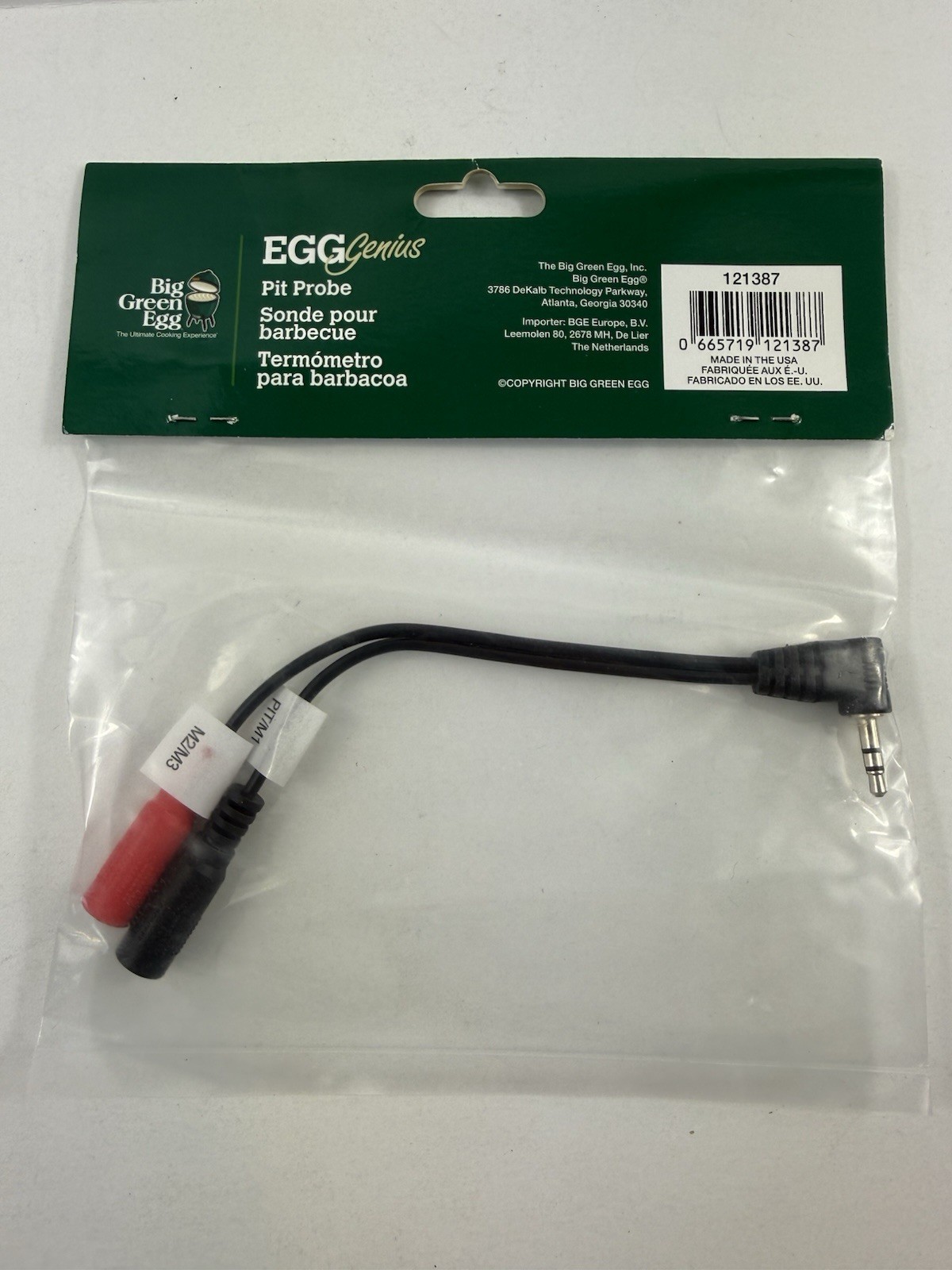 Big Green Egg Y-Cable Egg PN# 121387 Probe Connector for Genius Controller NEW