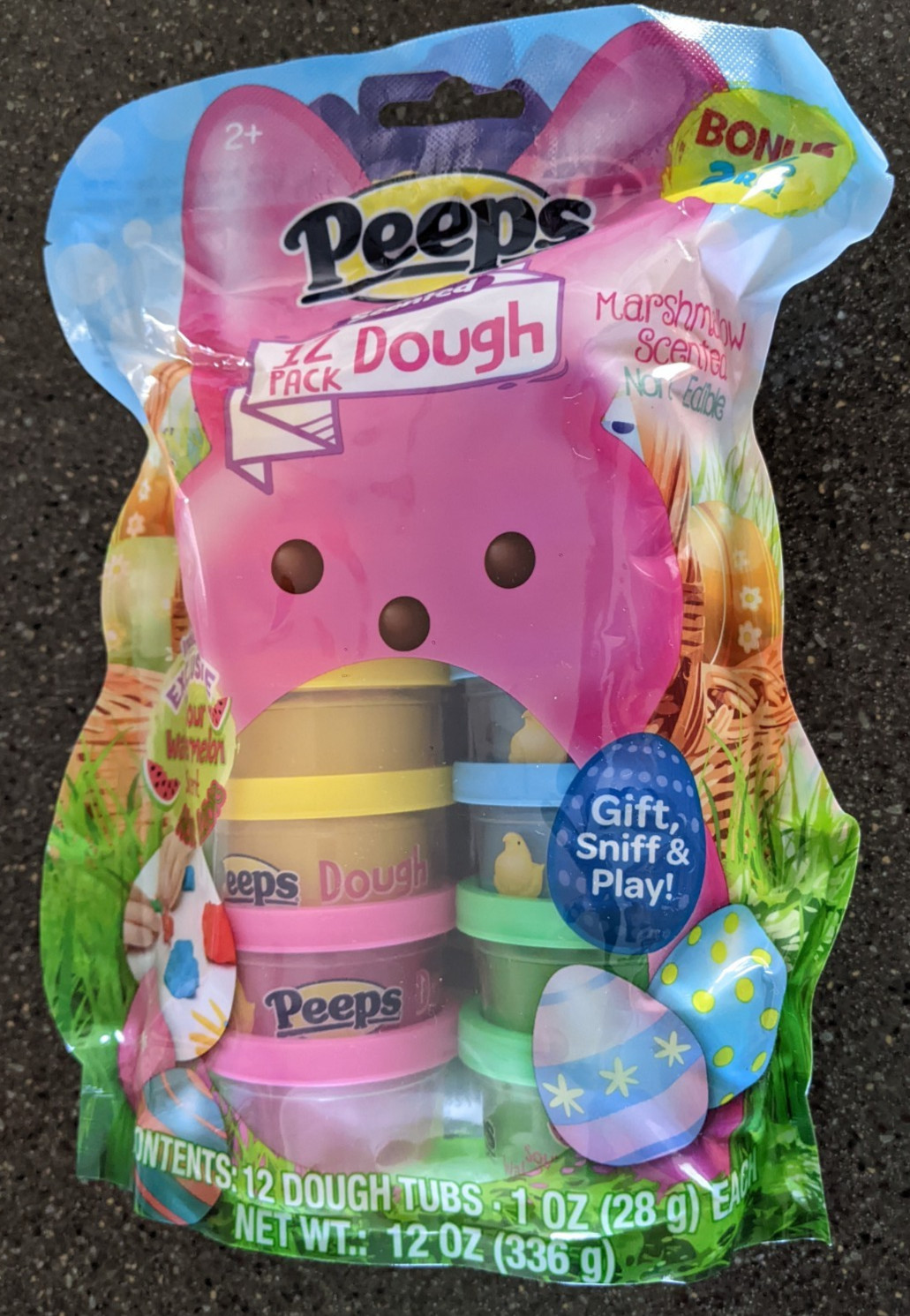 Peeps Scented 12 Pack Play Dough 1.0 oz tubs Marshmallow Scented  Brand New