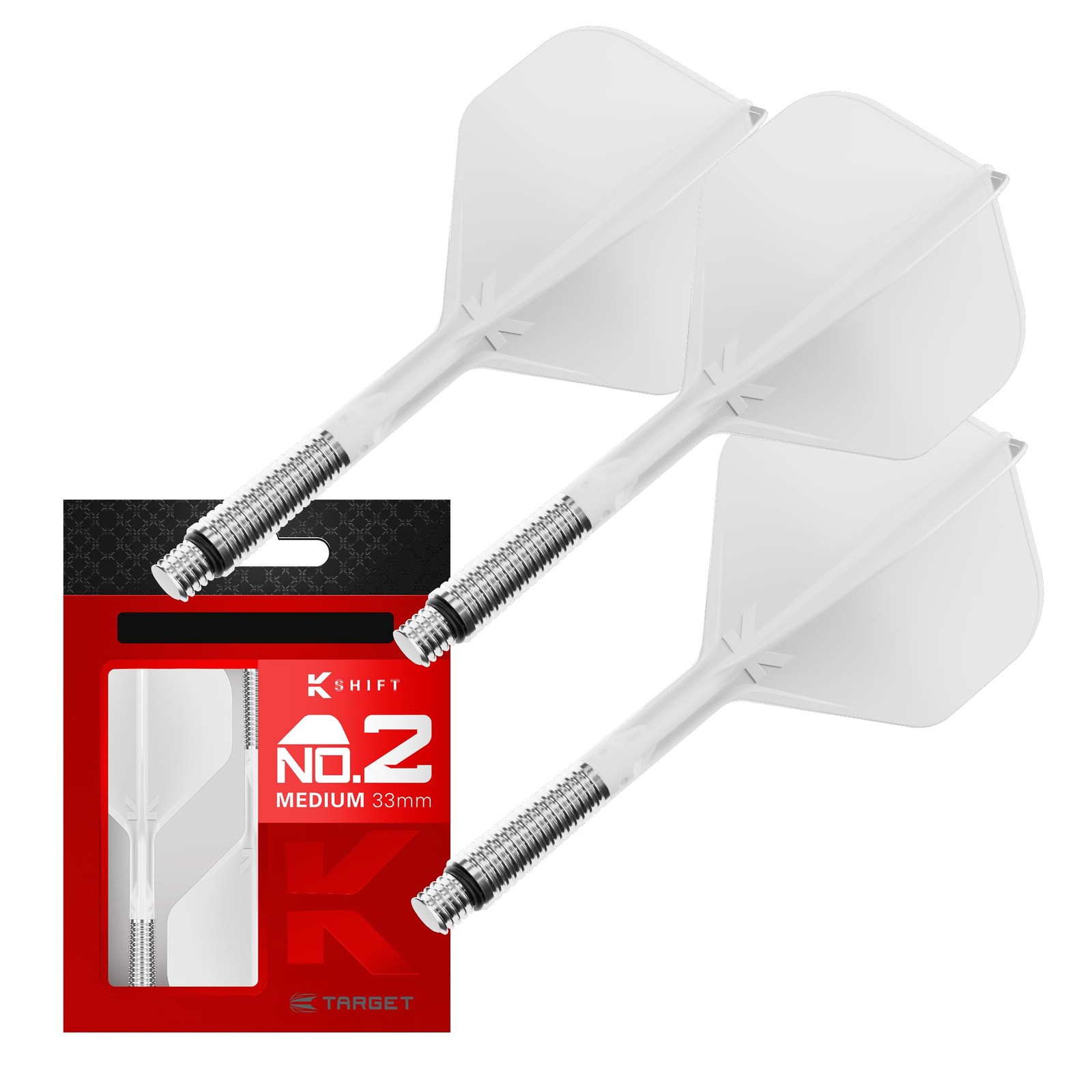 Target Darts K-SHIFT FLIGHT NO2 Stone Darts White 33mm