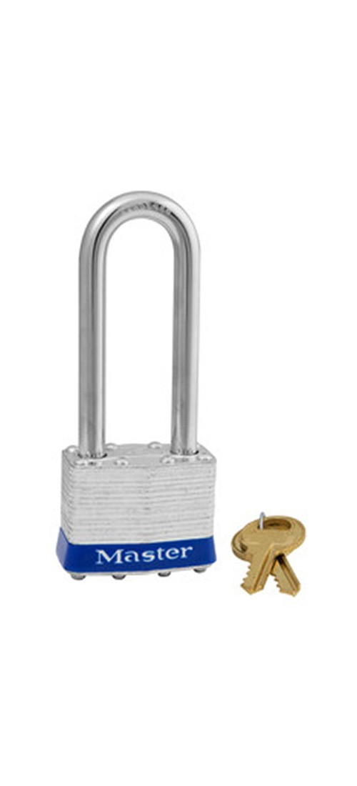 Padlock, 5/16 in Dia Shackle, 2-1/2 in H Shackle, Steel Shackle, Steel Body, Lam