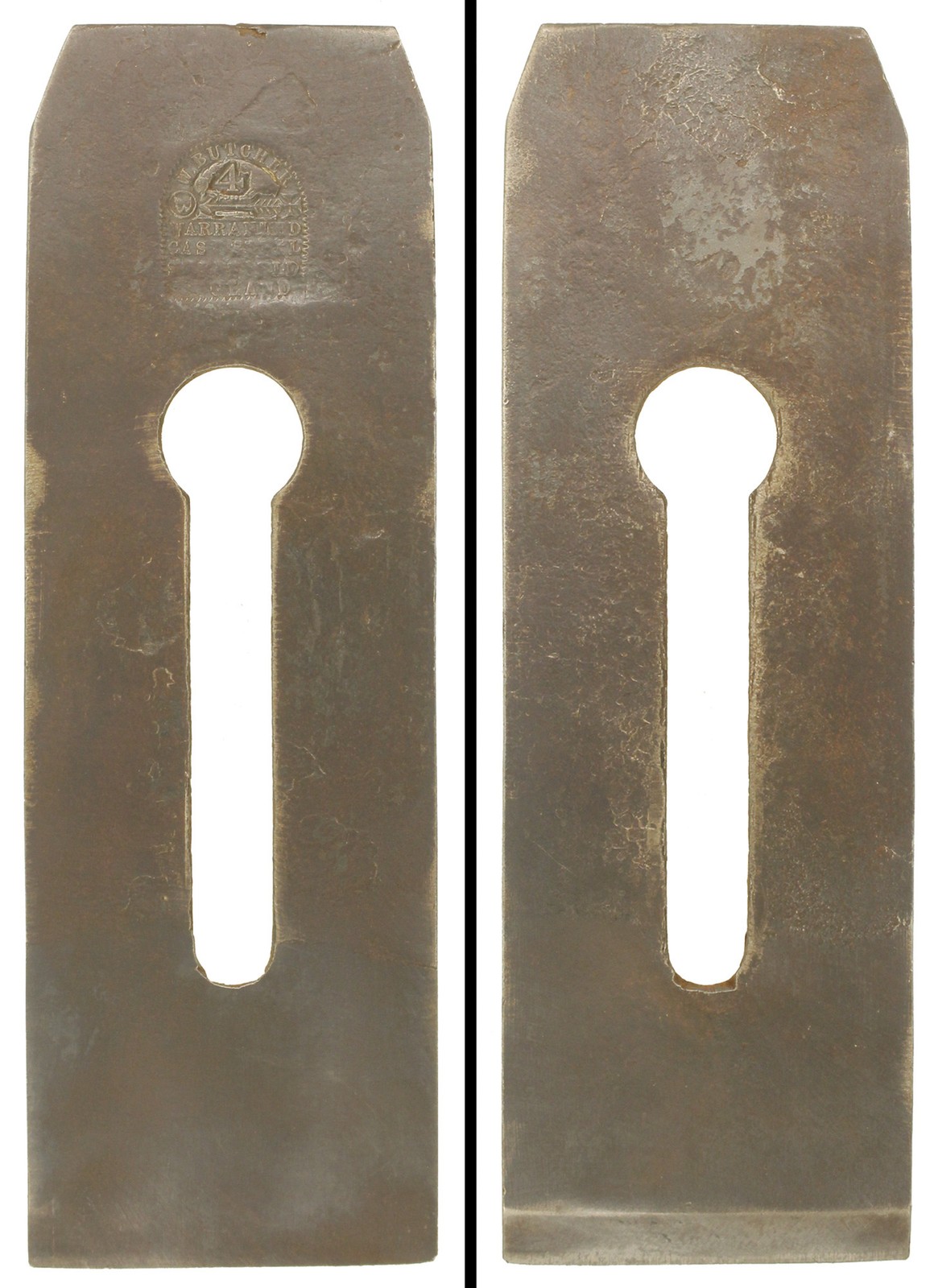 Orig. W. Butcher 2 3/8 Inch Tapered Iron for Wooden Plane - mjdtoolparts
