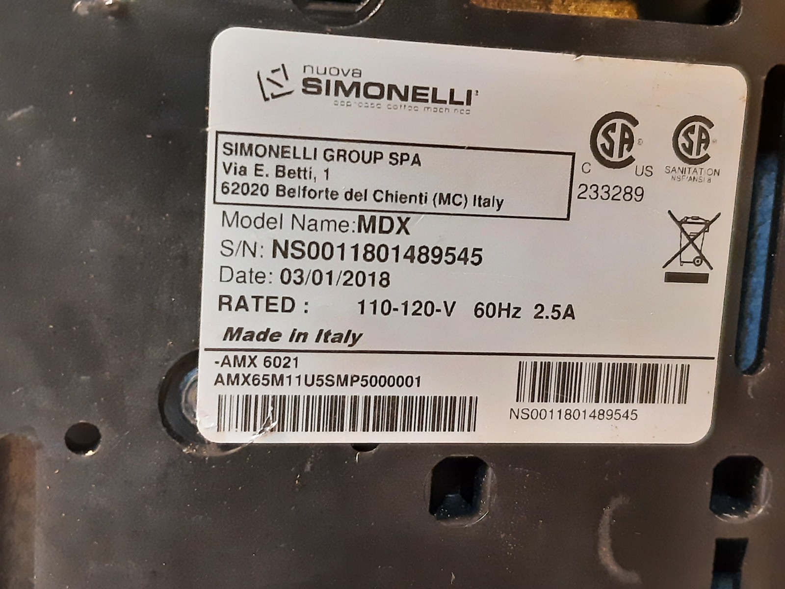 Nuova Simonelli MDX Espresso Grinder