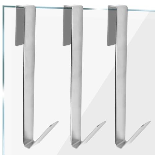 Zorfeter Extended Over Shower Door Hook, Stainless Steel Heavy 10 Inch Silver