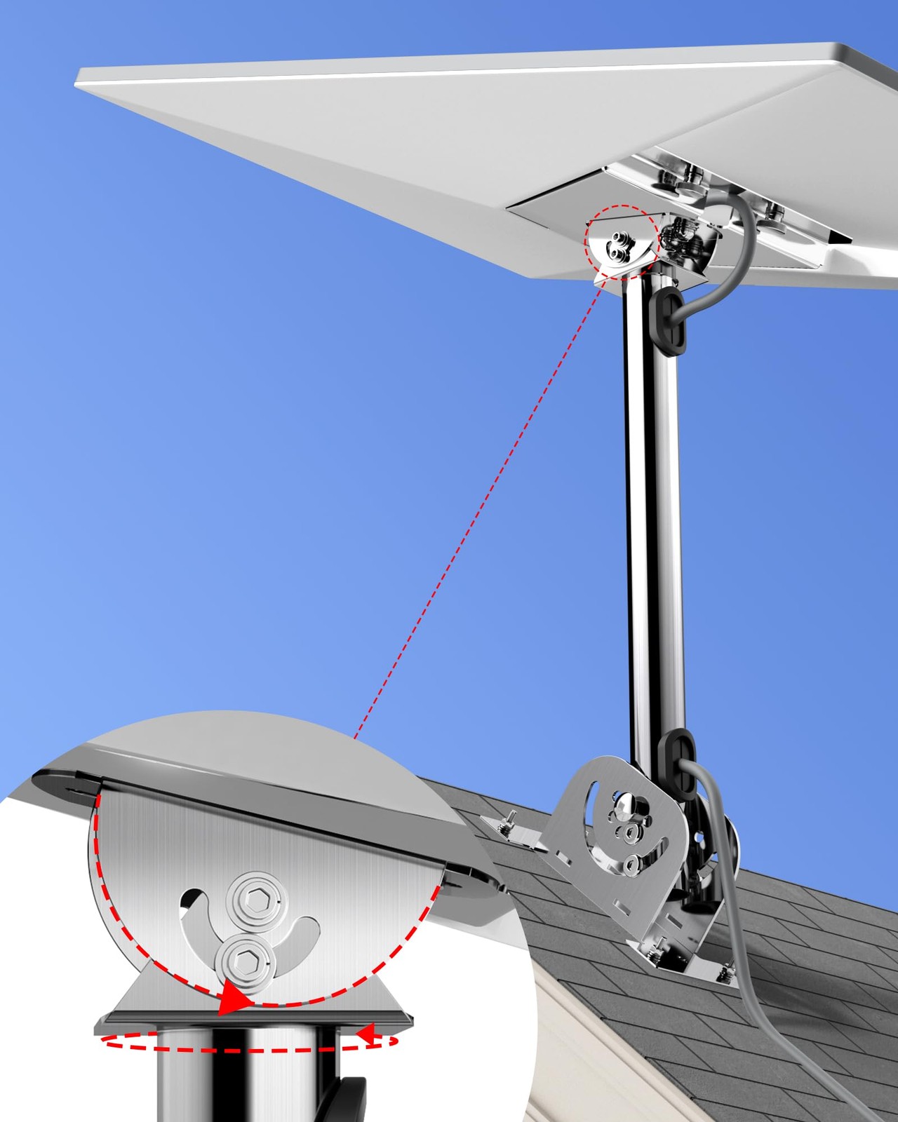 Starlink Roof Mount Gen 3/V3 Standard Dish, 304 Stainless Steel