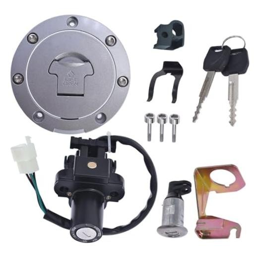 Ignition Switch Fuel Cap Seat Lock Key Metal Plastic Replacement for Honda