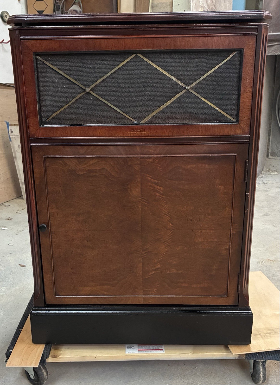Retrofitted 1940’s Vintage Bendix Radio Phonograph Cabinet Drybar