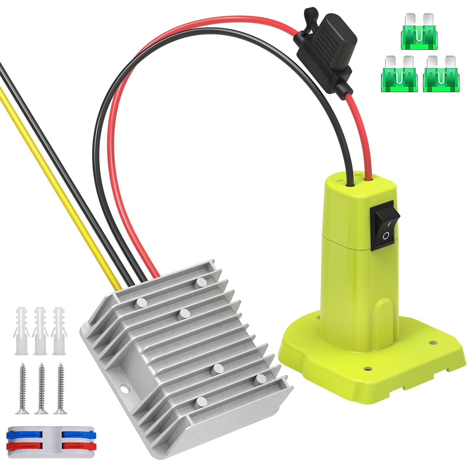 18V to 12V Step Down Converter for Ryobi 18V Battery DC Power Adapter 15A 180W