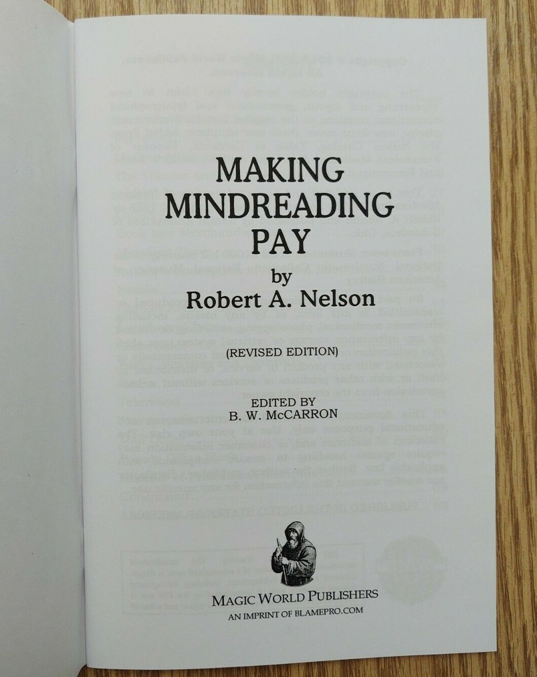 Making Mindreading Pay by Robert A. Nelson