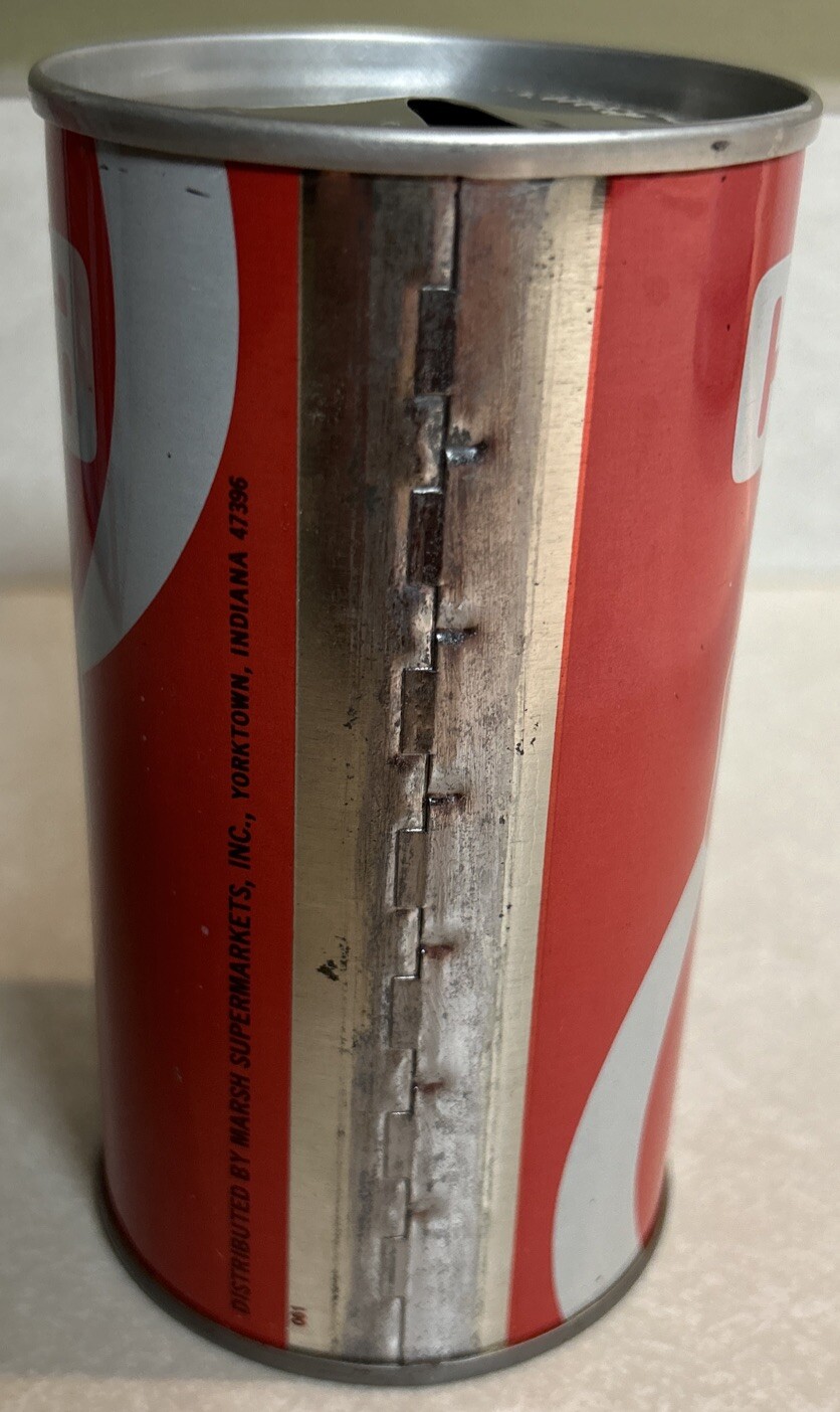 Vintage MARSH Cola 12 Oz. Empty Steel Pull Tab Soda Can