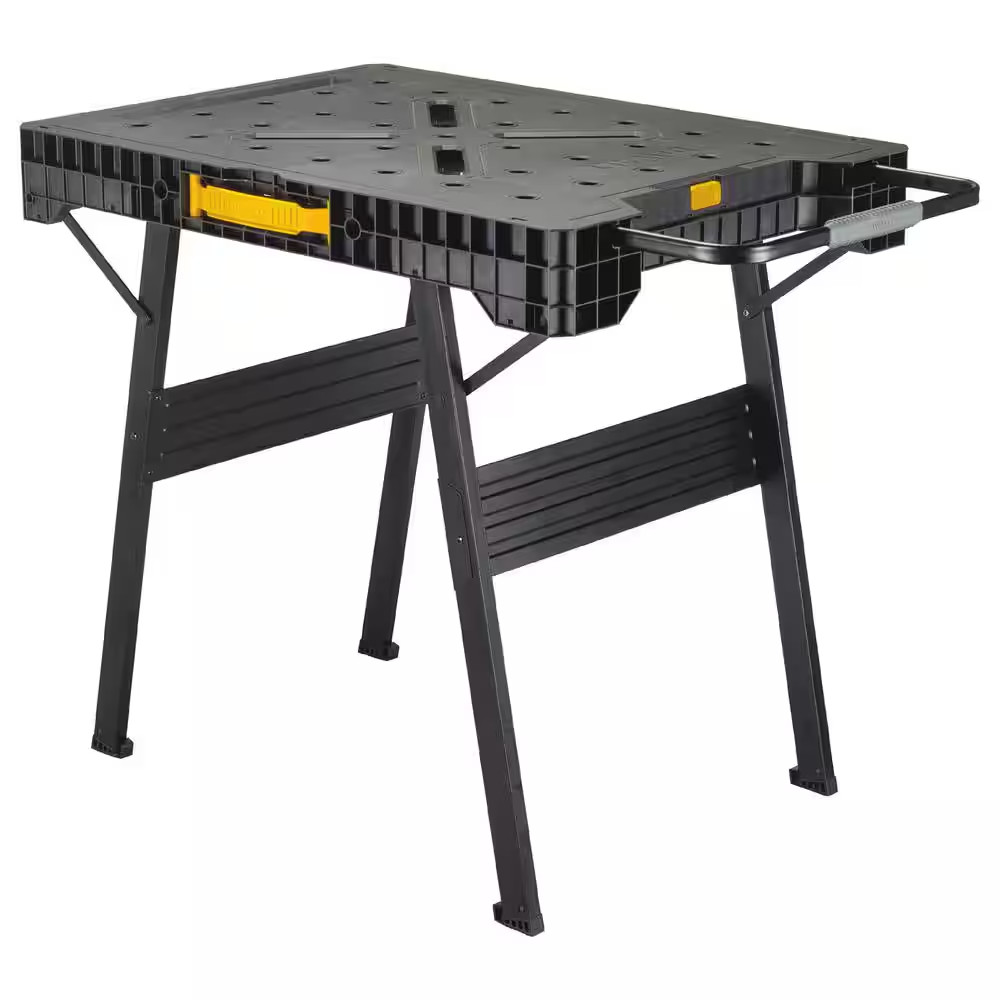 DEWALT Express 33 in. H Plastic Folding Portable Sawhorse Workbench