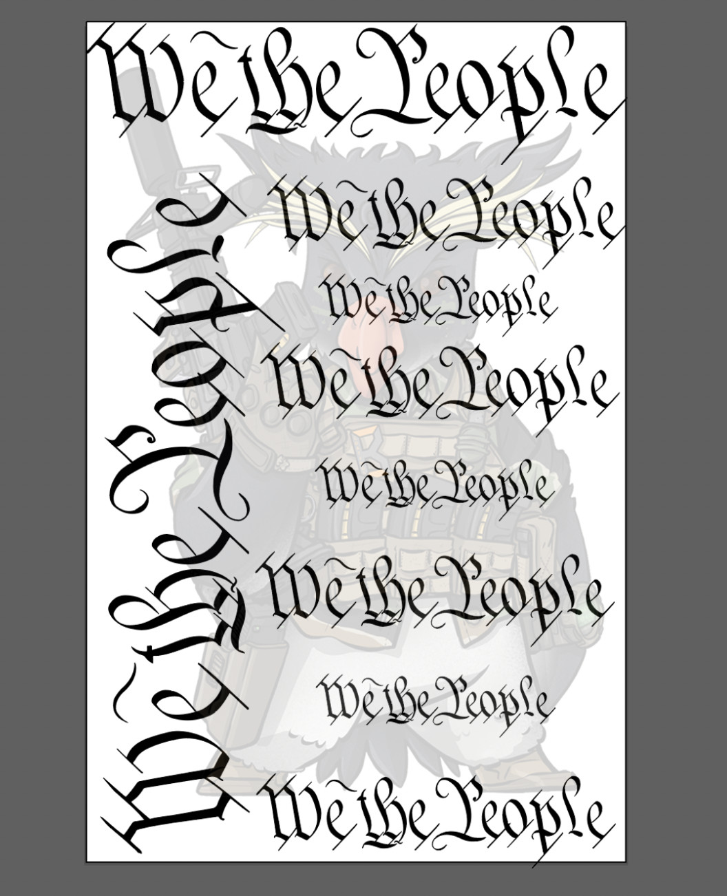 We The People High Heat Firearm Vinyl Stencil - Cerakote & Duracoat Application!