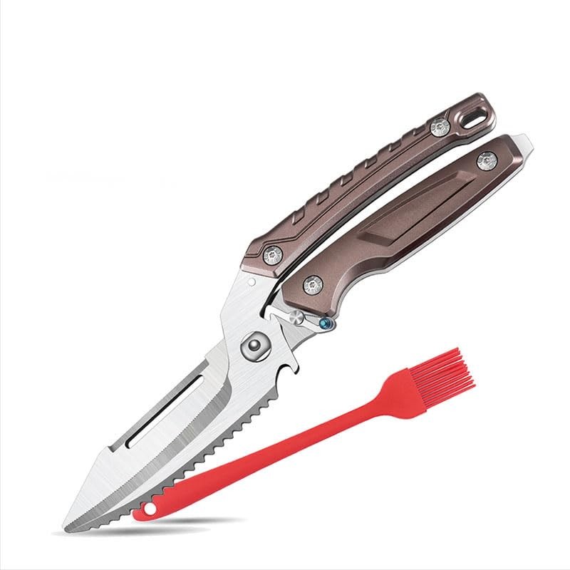 Kitchen Scissors All Purpose Heavy Duty Meat Poultry Shears,Kitchen Brown
