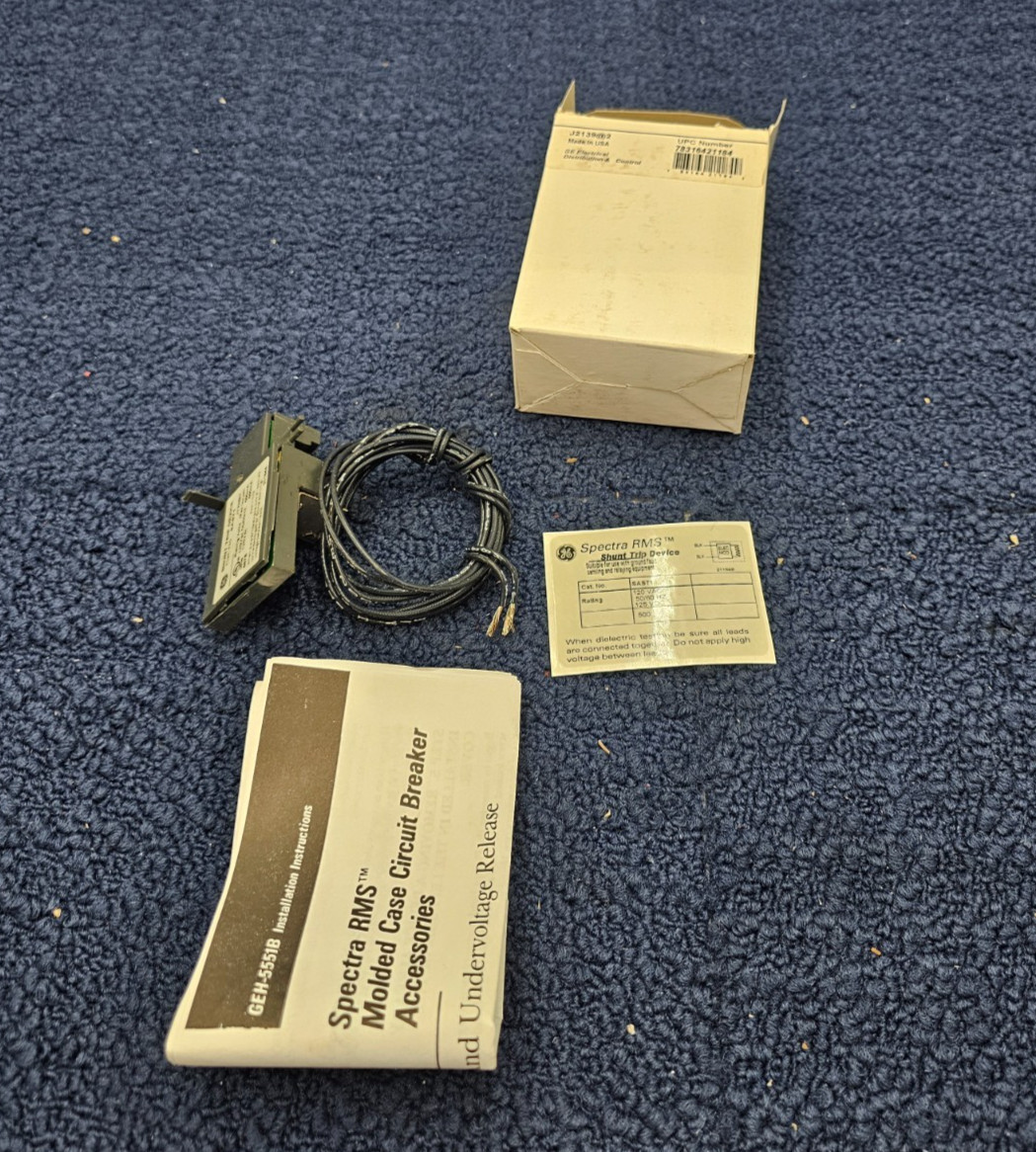 GE SAST1 Shunt Trip Device 120VAC 50/60Hz 500mA Black for Spectra Breaker