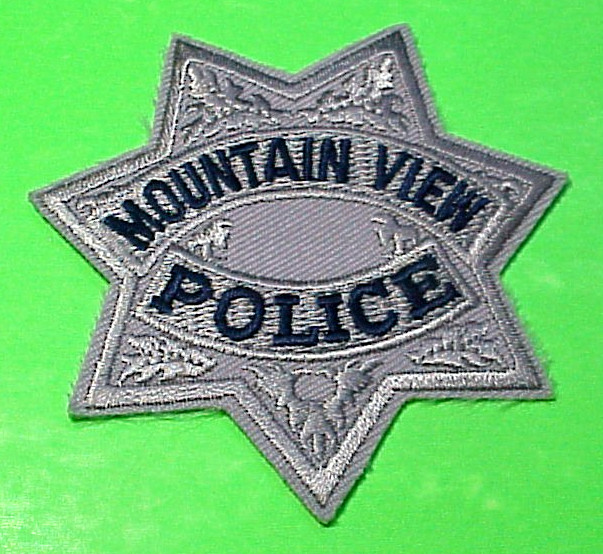 MOUNTAIN VIEW  CALIFORNIA  CA  OBSOLETE  VINTAGE  3" HAT / VEST POLICE PATCH