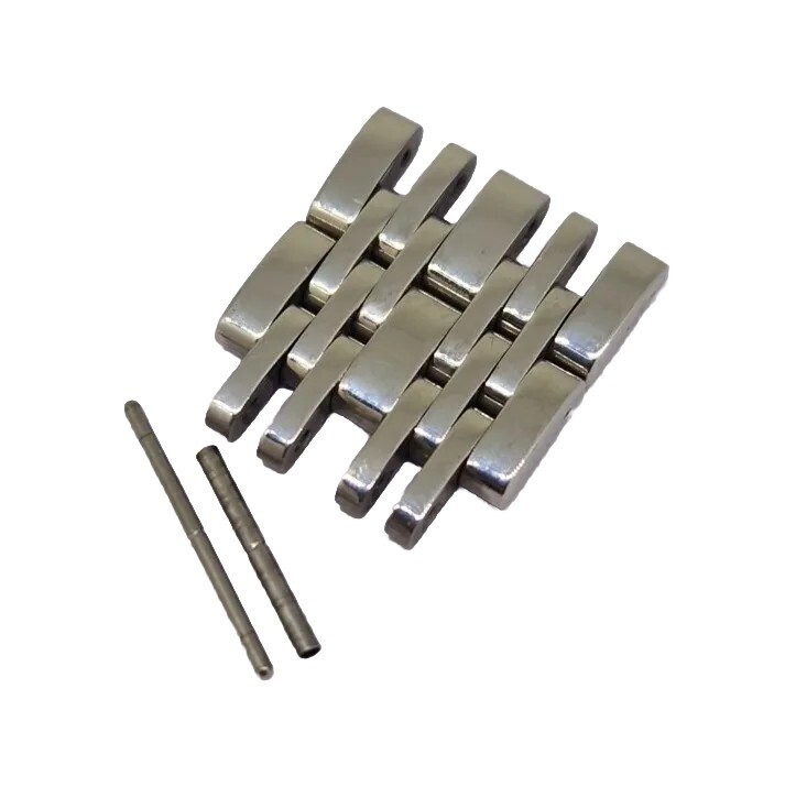 Zenith replacement part 2 pieces band links stainless steel polished approx. 17.4 mm