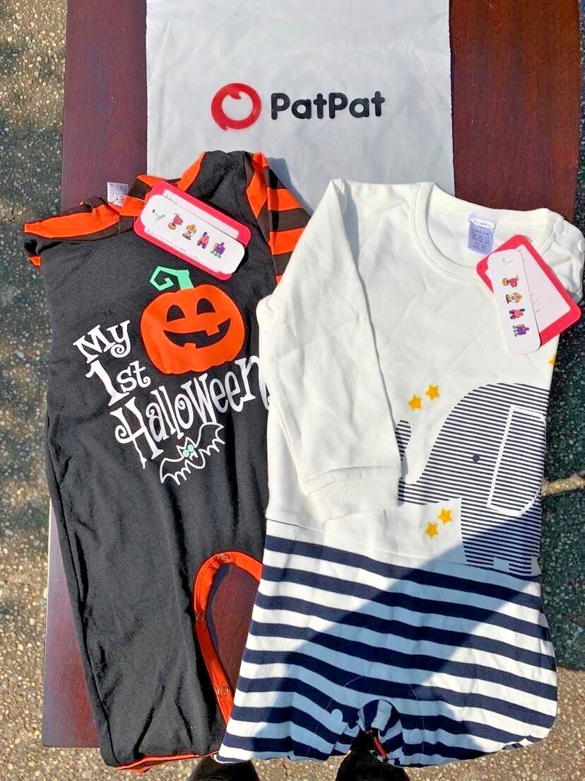 Lot of 2 PatPat Baby Jumper - First 1st Halloween Elephant - New! With Tags!