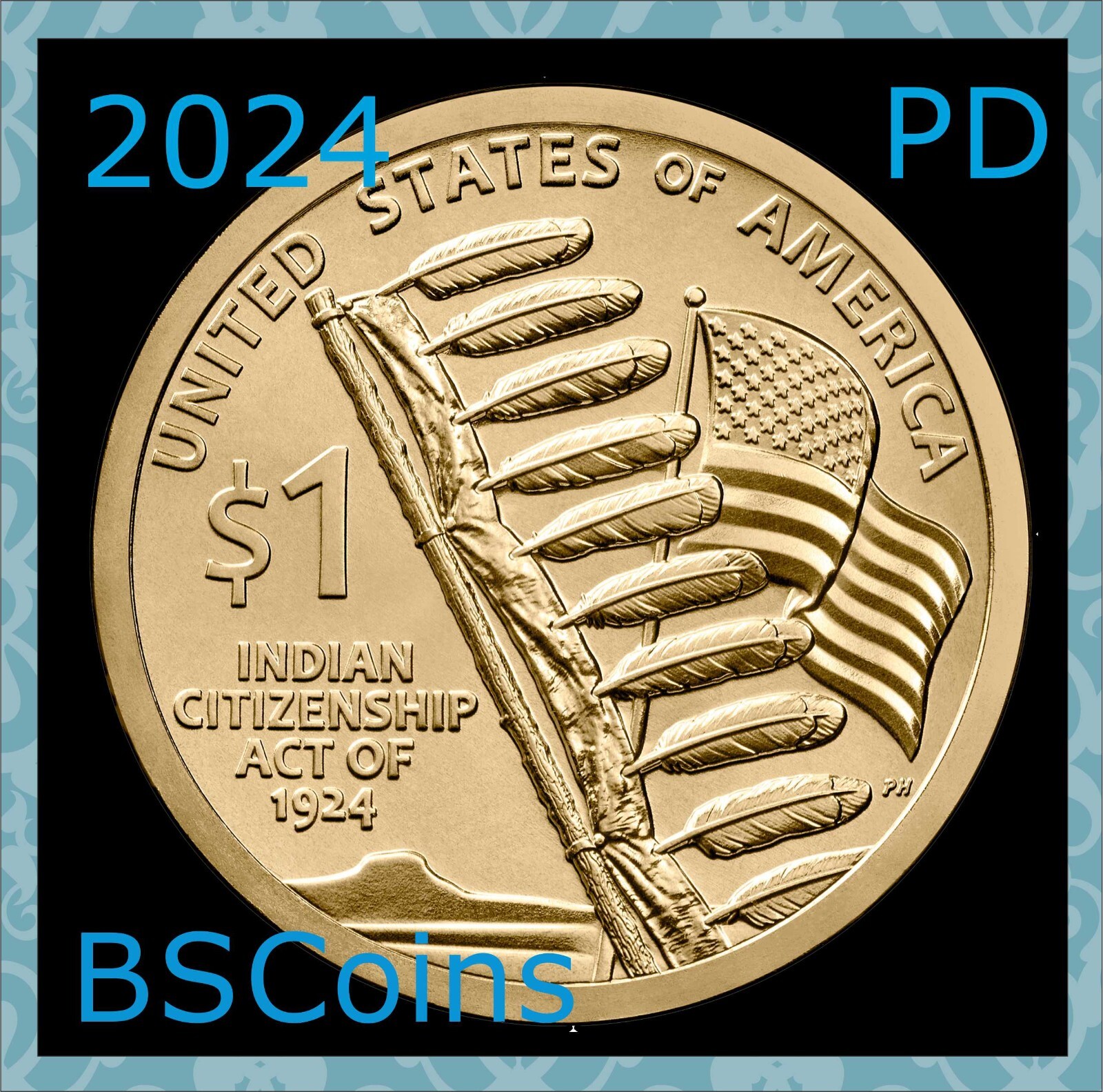 2024 P&D Native American Sacagawea Indian Citizenship Dollar 2 Coins Ship TODAY