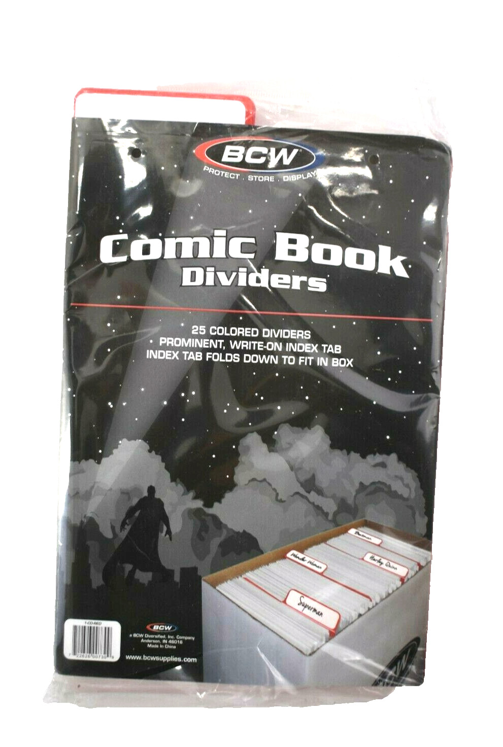BCW Crimson Red Comic Book Dividers Prominent Write On Index Tabs 25 Pack