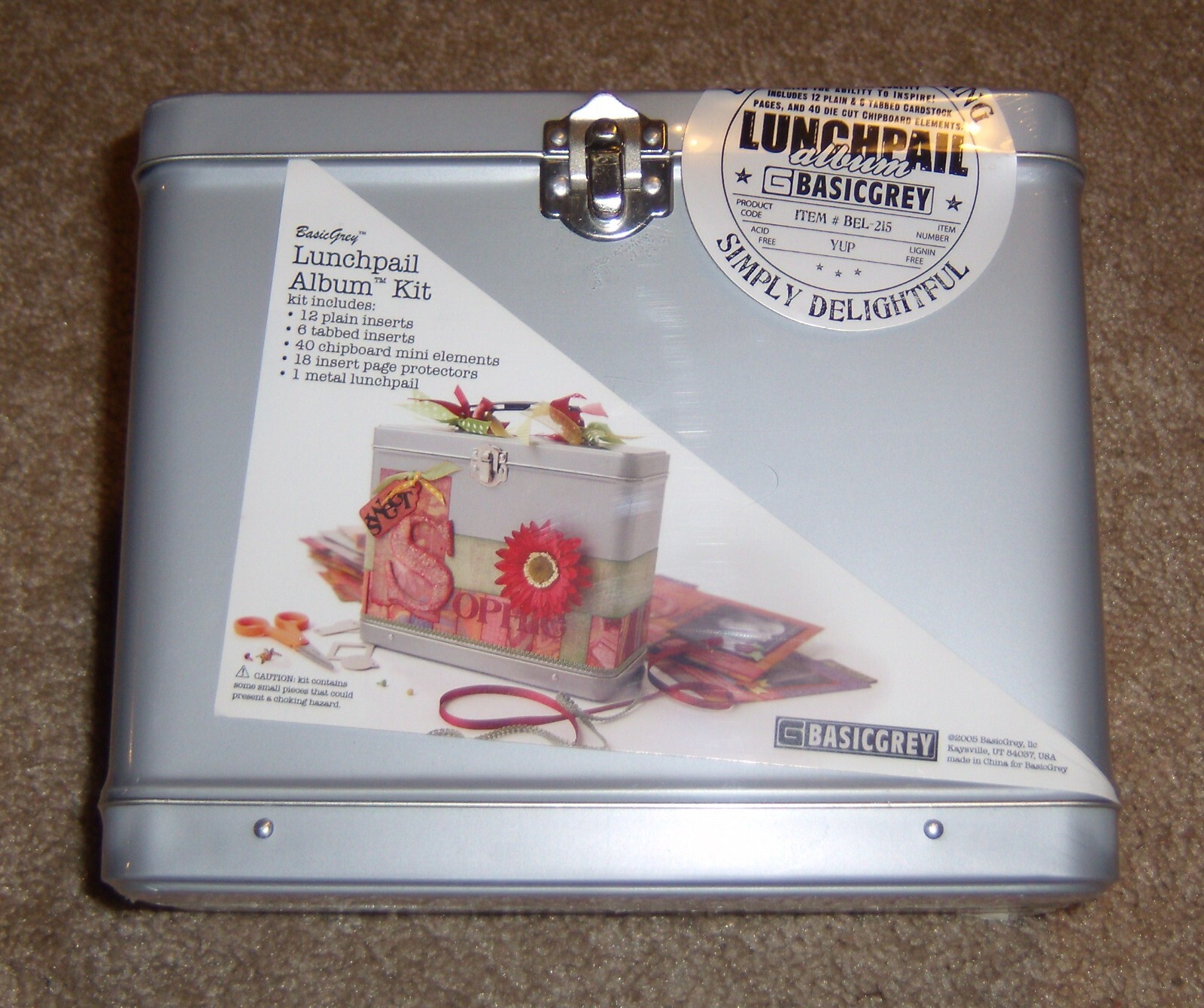 Basic Grey Lunchpail Scrapbook Album Kit ~ NIP