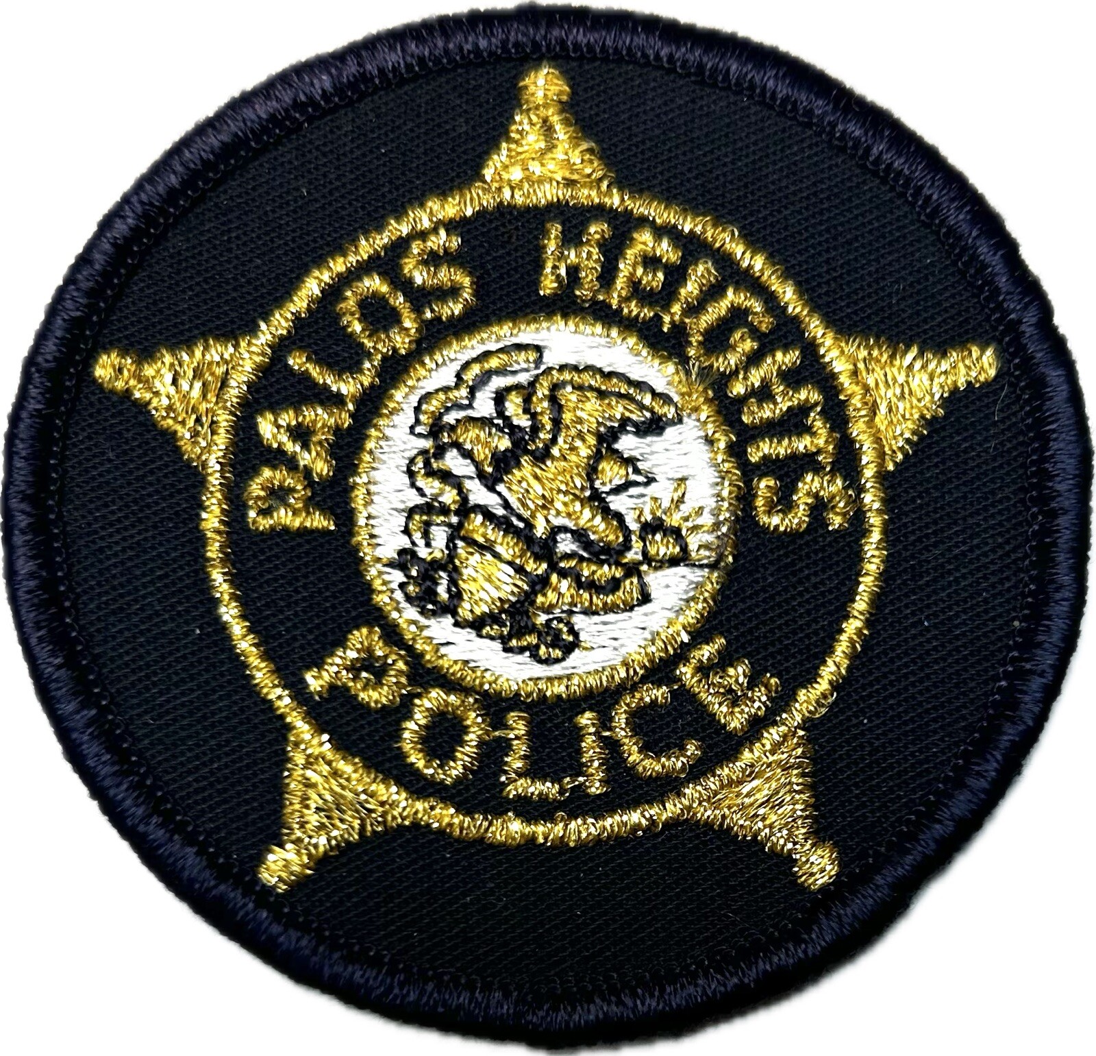 VINTAGE ILLINOIS IL PALOS HEIGHTS POLICE DEPT PATCH COOK COUNTY BULLION #KP