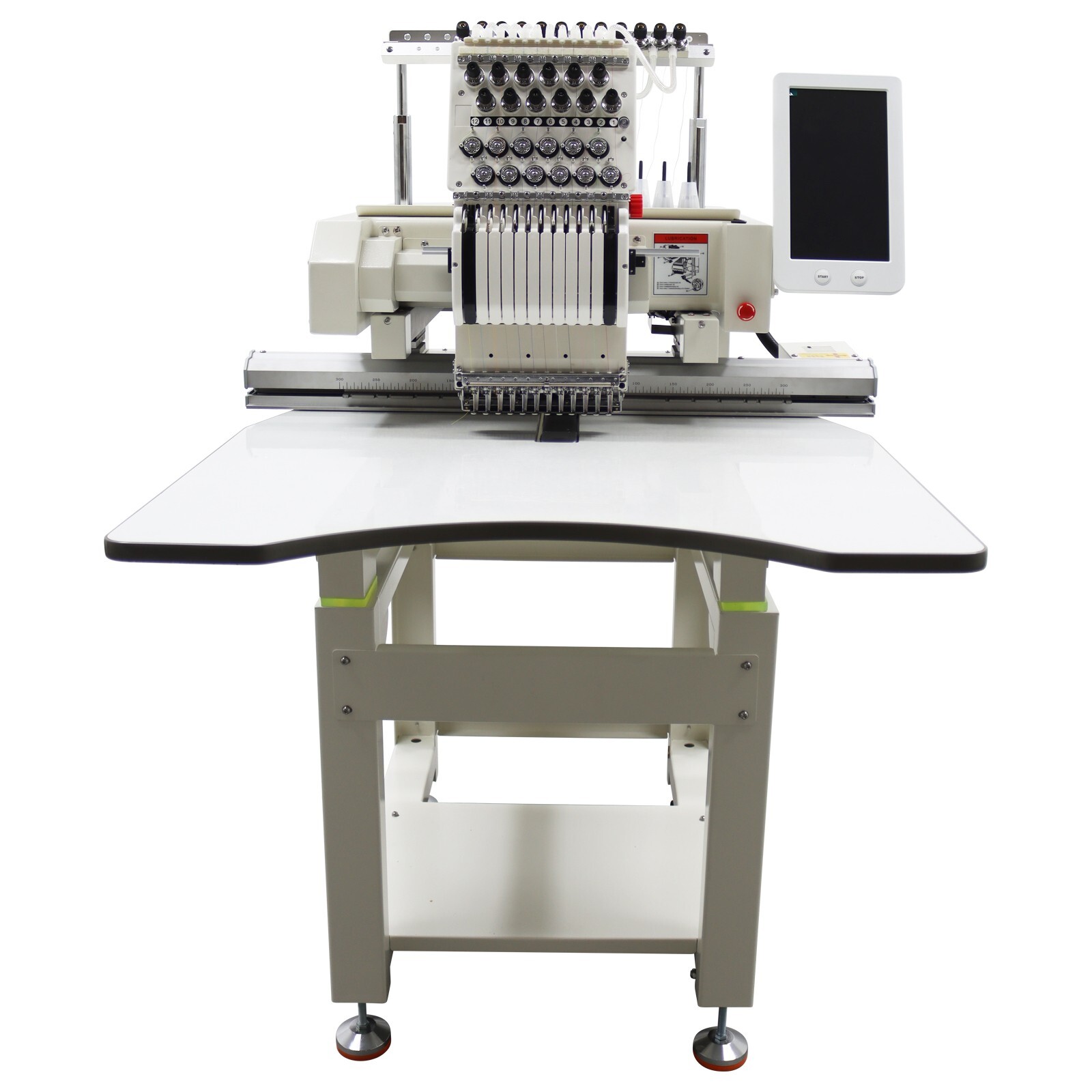 Commercial Home Automatic Flat Hat Embroidery Machine Single Head 12 Needles