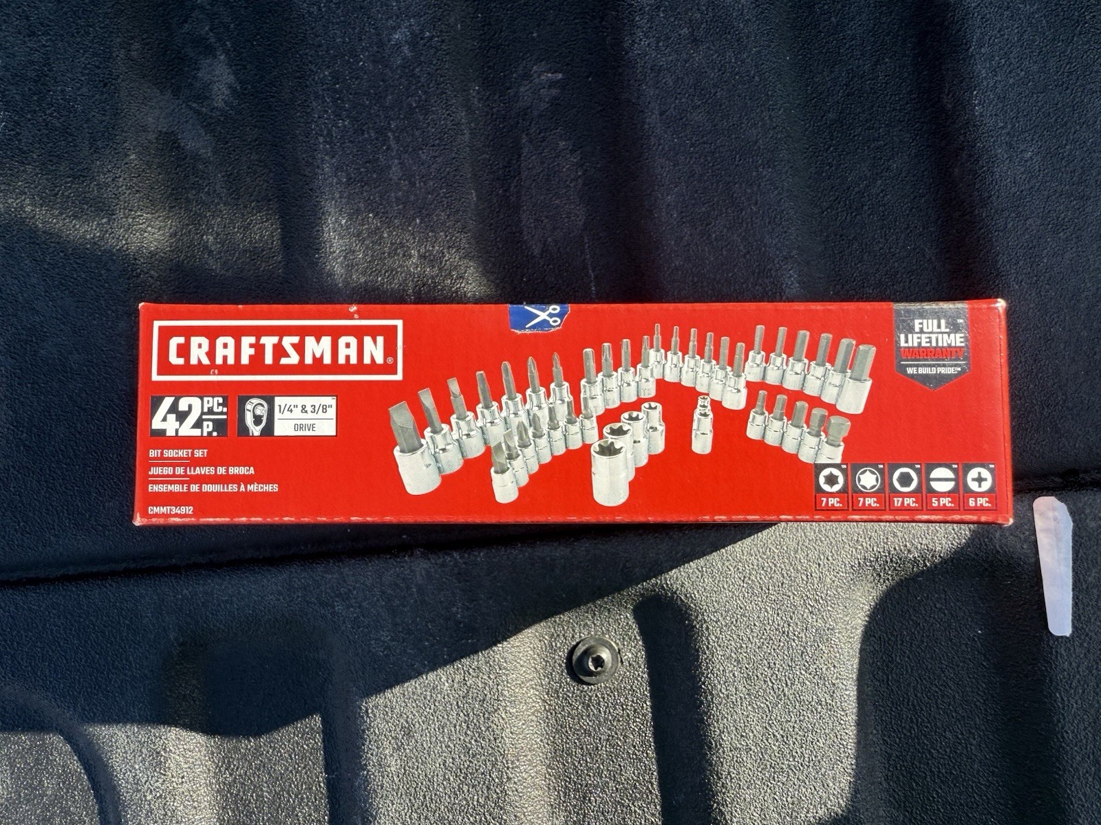 CRAFTSMAN 42 Piece 1/4" 3/8" Drive Set Flathead/Hex/Phillips/Torx Bit Driver Set
