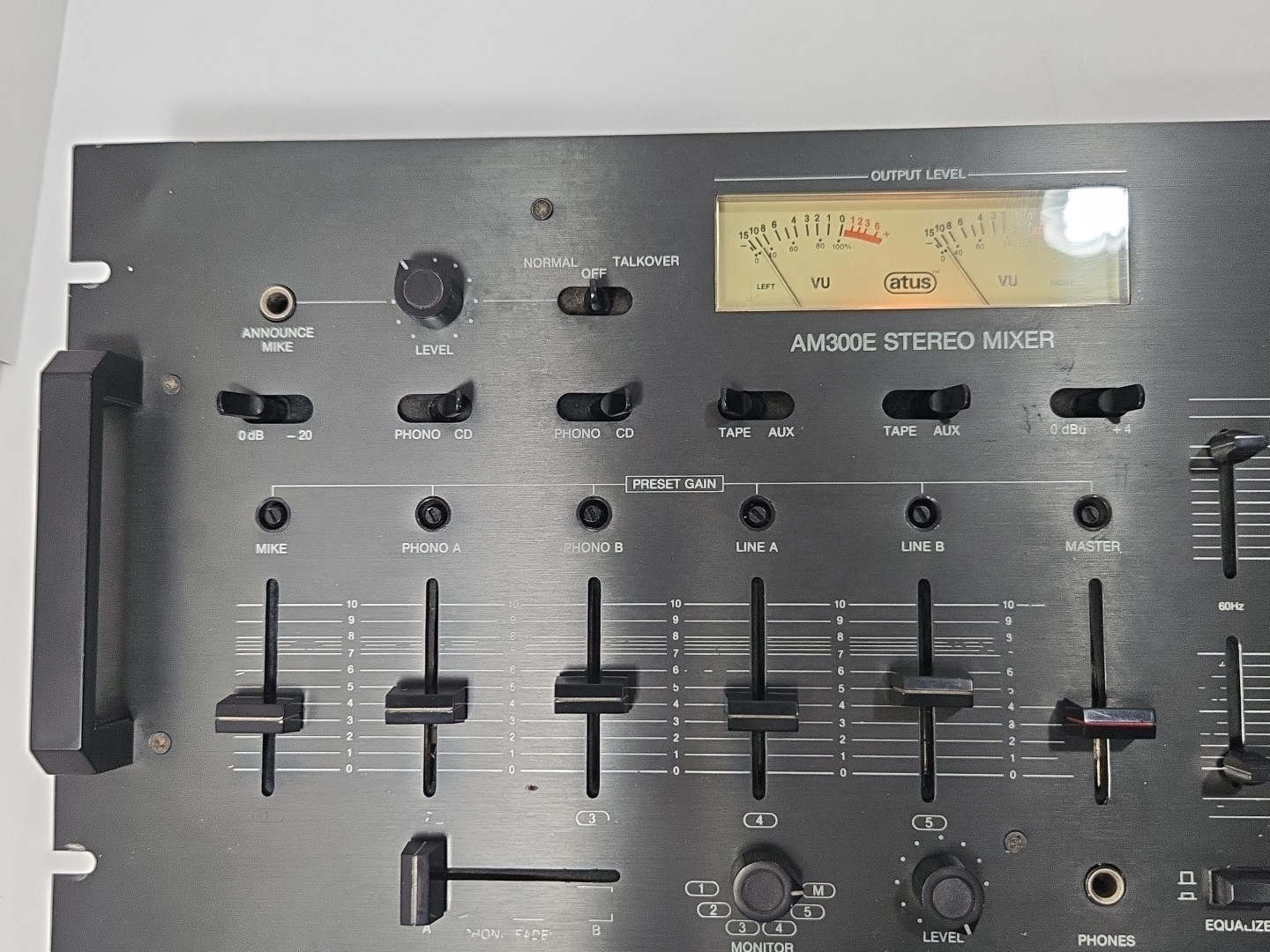 ATUS-AM300E-STEREO MIXER-POWERS ON-UNTESTED