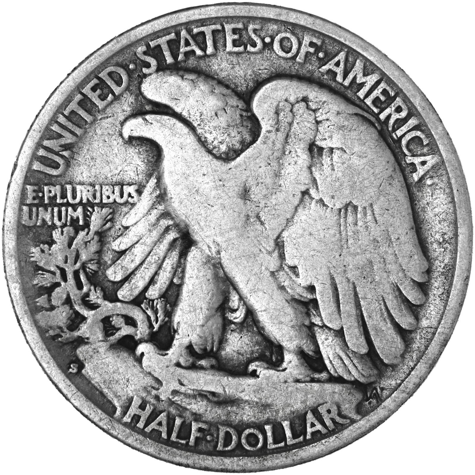 1937 S Walking Liberty Half Dollar Very Good 90% Silver