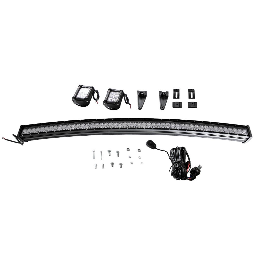 50'' Curved LED Light Bar 4inch 18W Dual Row LED Fog Light For Polaris RZR ACE