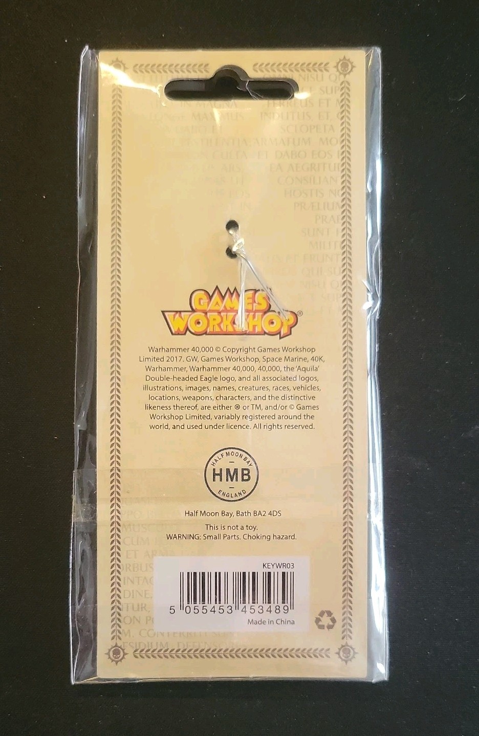 Warhammer 40k OOP commemorative Purity Seal Keyring Keychain New Sealed