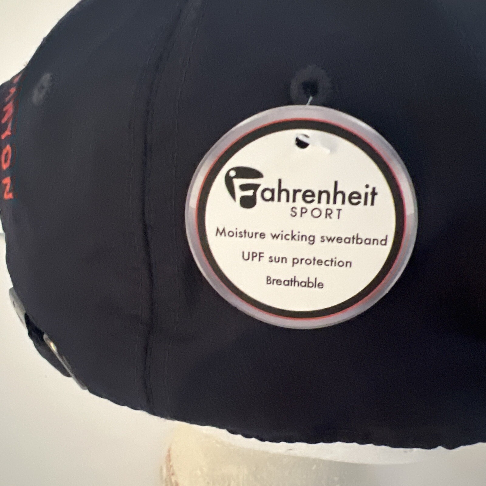 Bidwell Canyon BC/CA in Red on Navy Hat Cap 50+UPF Breathable Fahrenheit Brand
